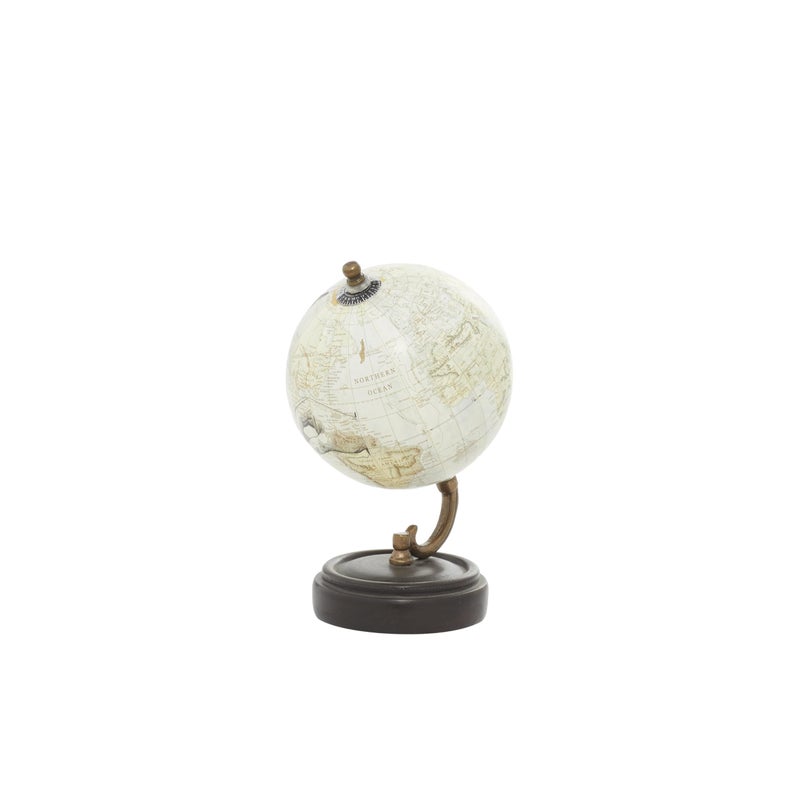 Deco 79 Wood Globe, 5" x 5" x 8", Yellow - Image 2
